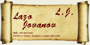 Lazo Jovanov vizit kartica